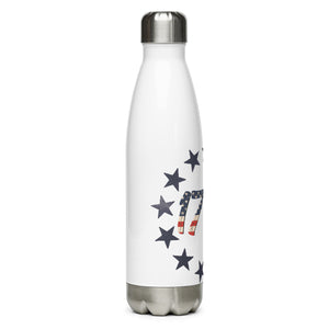 Red White and Blue 1776 White Tumbler Bottle