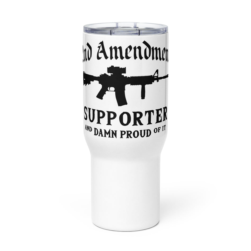 2nd Amendment Supporter Tumbler with a handle