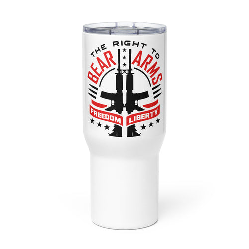 The Right to Bear Arms Freedom Liberty Tumbler with a handle