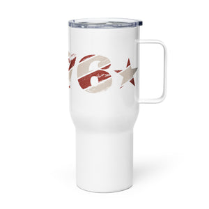 American Flag 1776 Tumbler with a handle