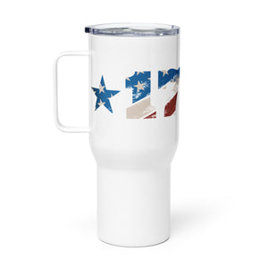 American Flag 1776 Tumbler with a handle