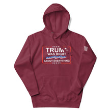 Load image into Gallery viewer, Trump Was Right About Everything Hoodie