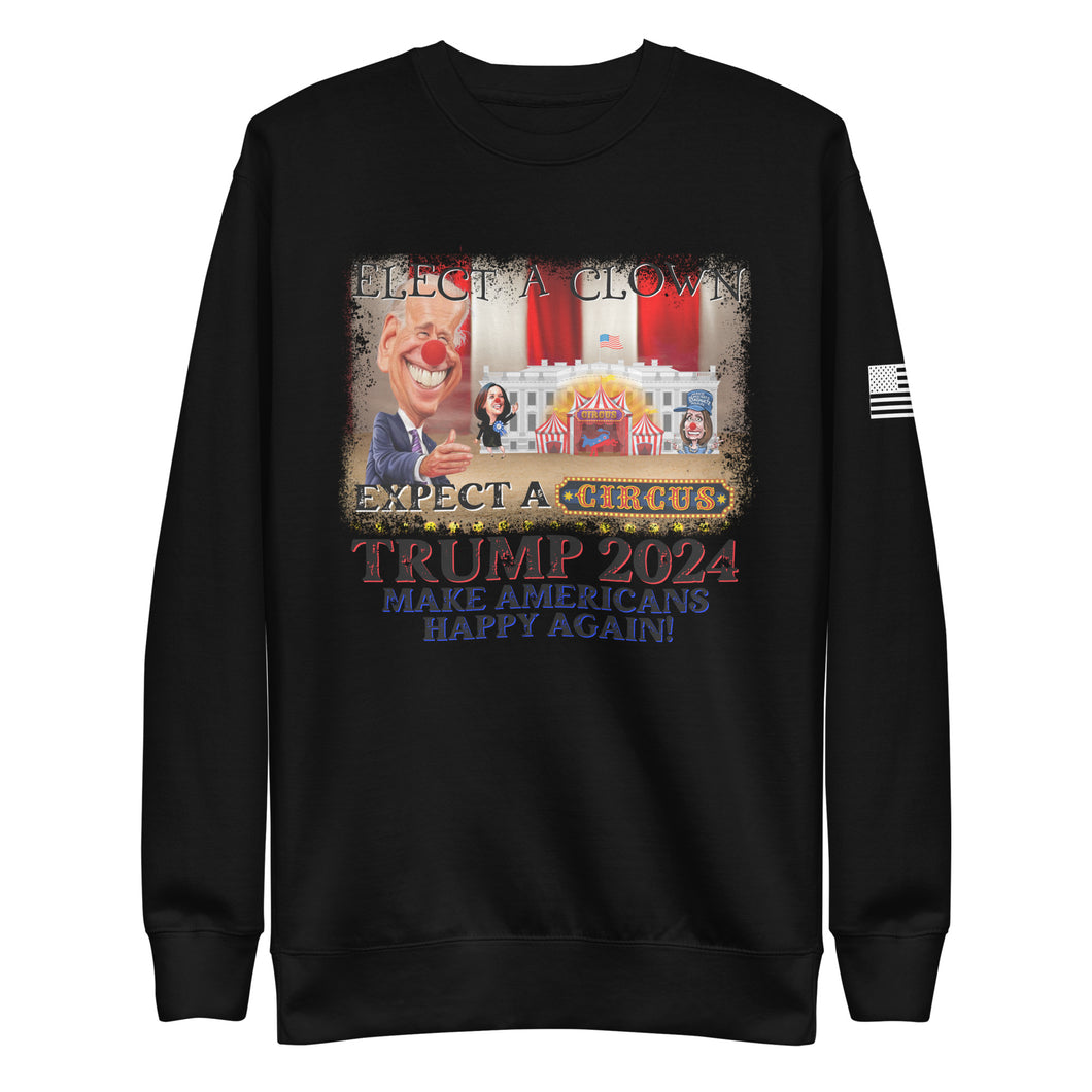 Elect A Clown Fleece Sweatshirt