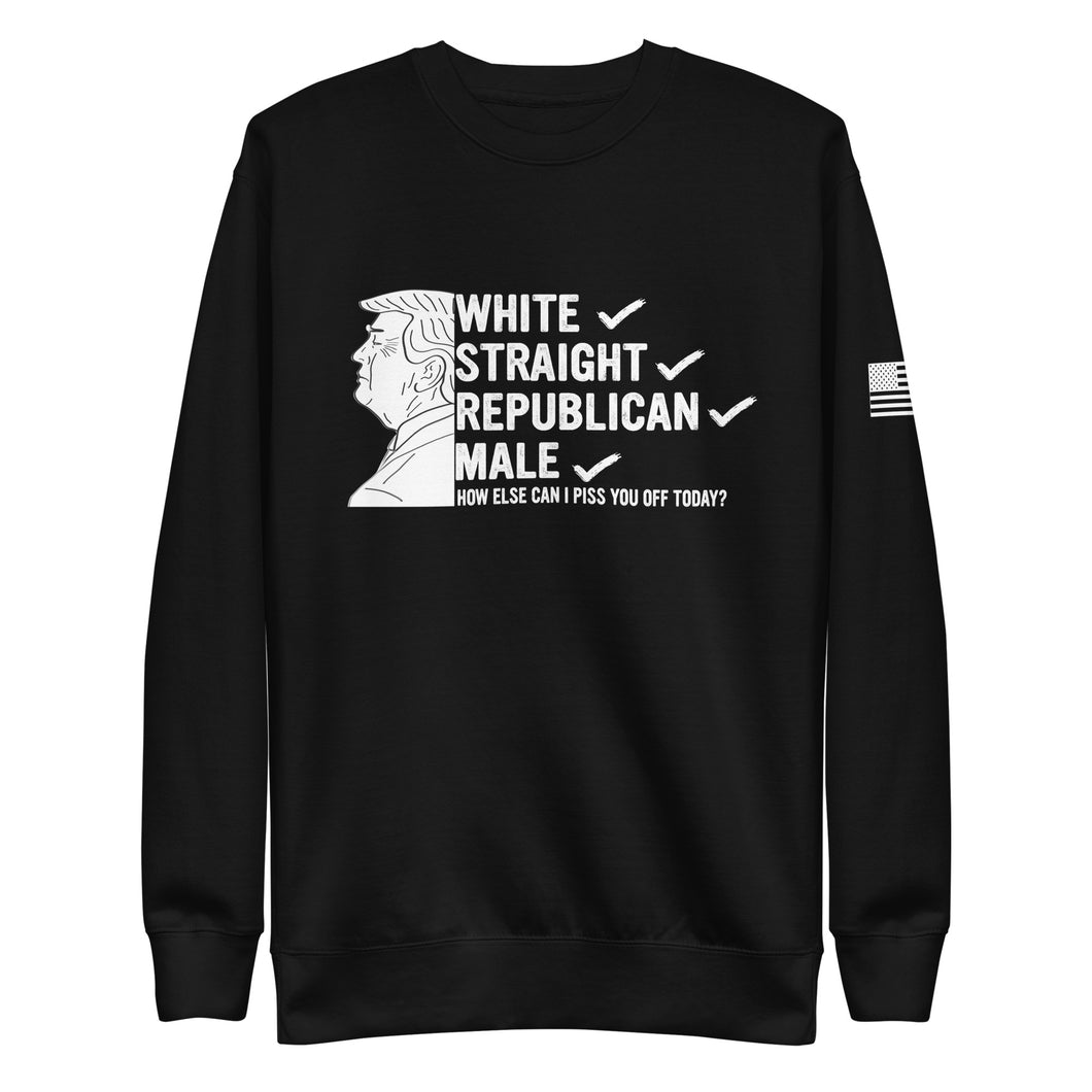 White, Straight, Republican, Male Fleece Sweatshirt