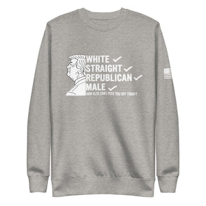 White, Straight, Republican, Male Fleece Sweatshirt