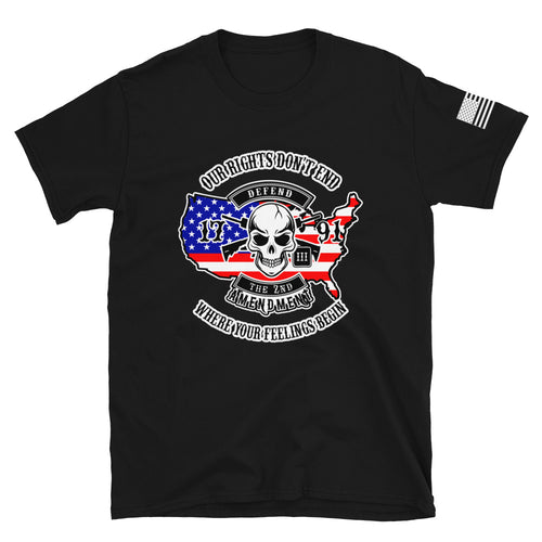 Red White and Blue Our Rights Don't End T-Shirt