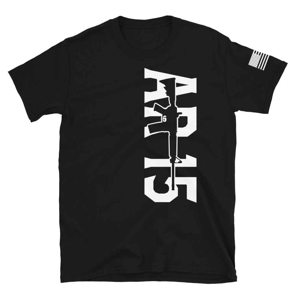 Black & White AR15 Gun T-Shirt