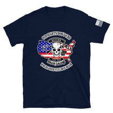 Load image into Gallery viewer, Red White and Blue Our Rights Don&#39;t End T-Shirt