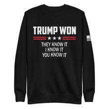 Load image into Gallery viewer, Trump Won Fleece Sweatshirt