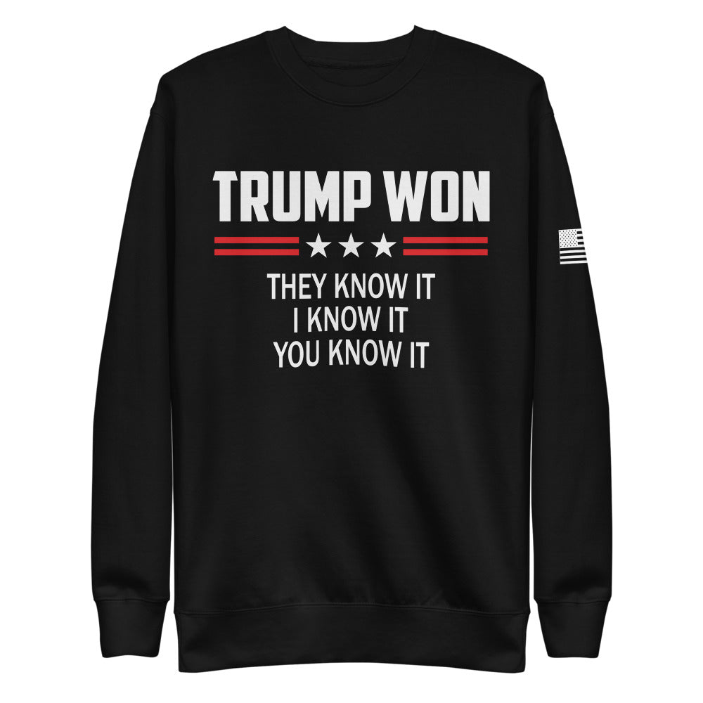 Trump Won Fleece Sweatshirt