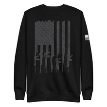 Load image into Gallery viewer, American Flag Rifles Fleece Sweatshirt