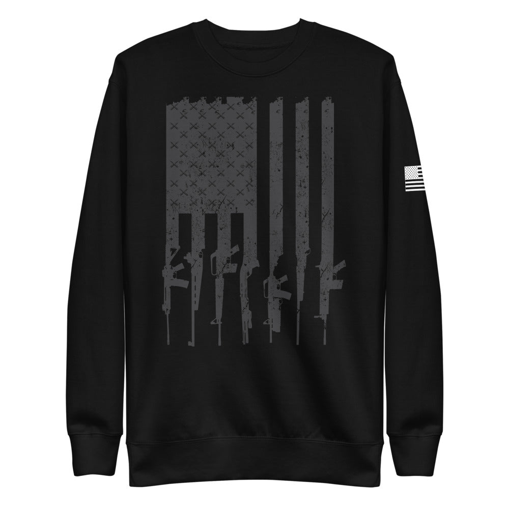 American Flag Rifles Fleece Sweatshirt