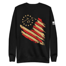 Load image into Gallery viewer, 1776 Distressed Flag Fleece Sweatshirt