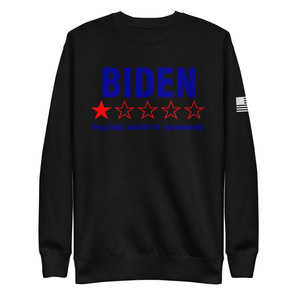 1 Star Biden Fleece Sweatshirt