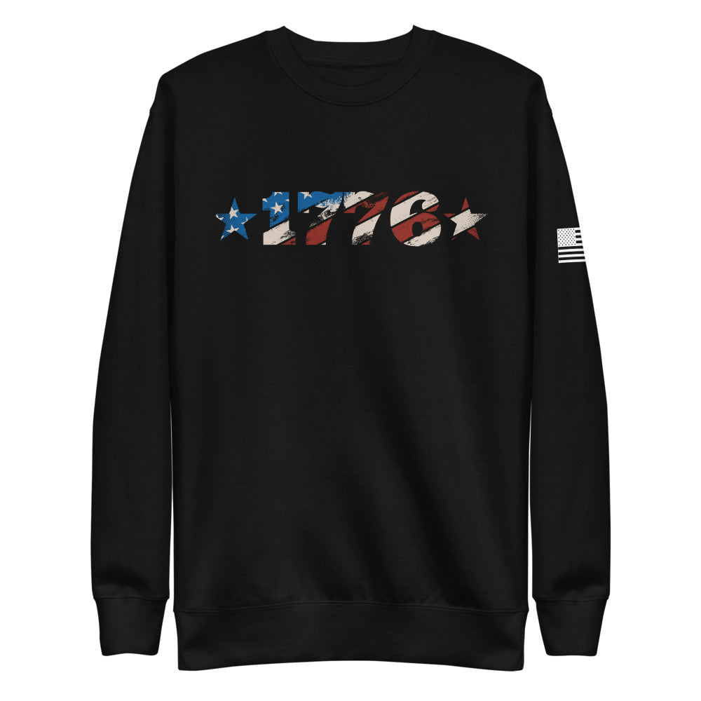 American Flag 1776 Fleece Sweatshirt