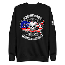 Load image into Gallery viewer, Red White and Blue Our Rights Don&#39;t End Fleece Sweatshirt