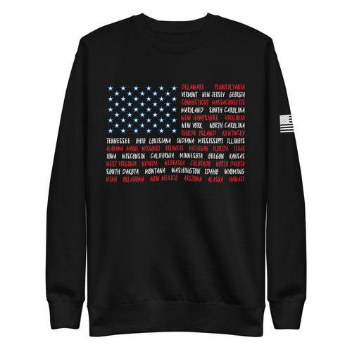 American Flag States Fleece Sweatshirt