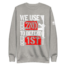 Load image into Gallery viewer, We Use 2A to Defend 1A Fleece Sweatshirt