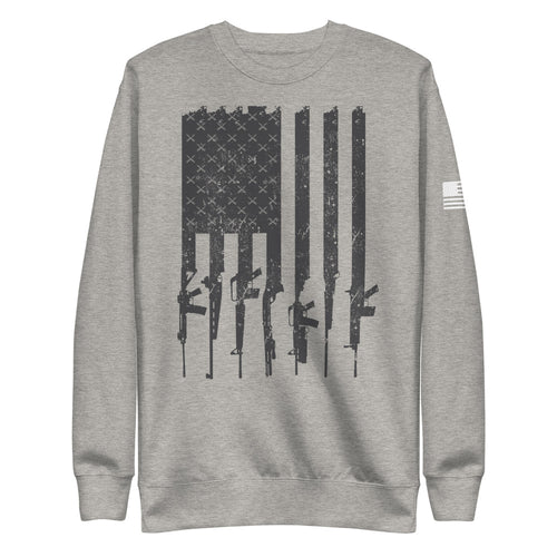 American Flag Rifles Fleece Sweatshirt