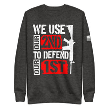 Load image into Gallery viewer, We Use 2A to Defend 1A Fleece Sweatshirt