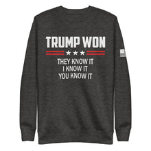 Load image into Gallery viewer, Trump Won Fleece Sweatshirt
