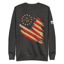 Load image into Gallery viewer, 1776 Distressed Flag Fleece Sweatshirt