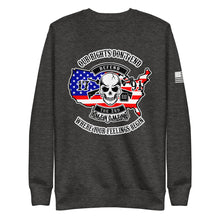 Load image into Gallery viewer, Red White and Blue Our Rights Don&#39;t End Fleece Sweatshirt