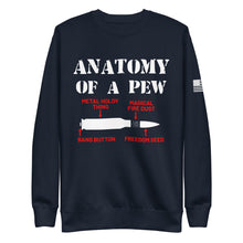 Load image into Gallery viewer, Anatomy of a Pew Fleece Sweatshirt