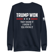 Load image into Gallery viewer, Trump Won Fleece Sweatshirt