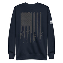 Load image into Gallery viewer, American Flag Rifles Fleece Sweatshirt