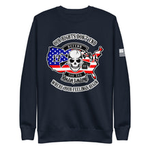 Load image into Gallery viewer, Red White and Blue Our Rights Don&#39;t End Fleece Sweatshirt