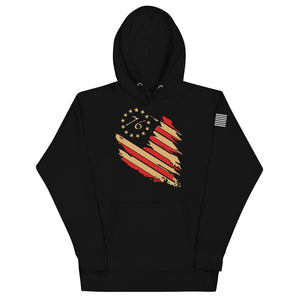 1776 Distressed Flag Hoodie