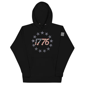 Red White and Blue 1776 Hoodie