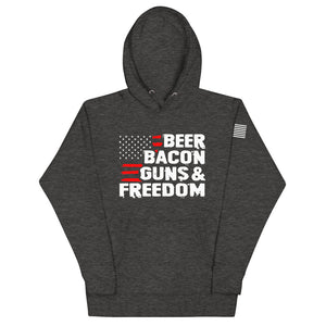 Beer Bacon Guns & Freedom Hoodie