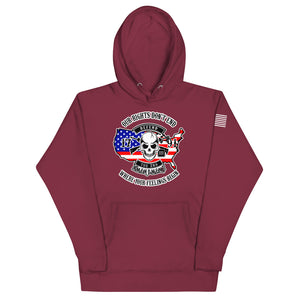 Red White and Blue Our Rights Don't End Hoodie