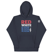 Load image into Gallery viewer, Red White and Pew Hoodie