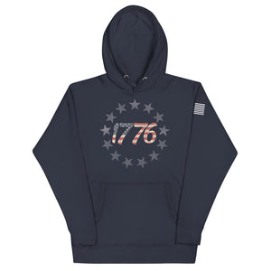 Red White and Blue 1776 Hoodie